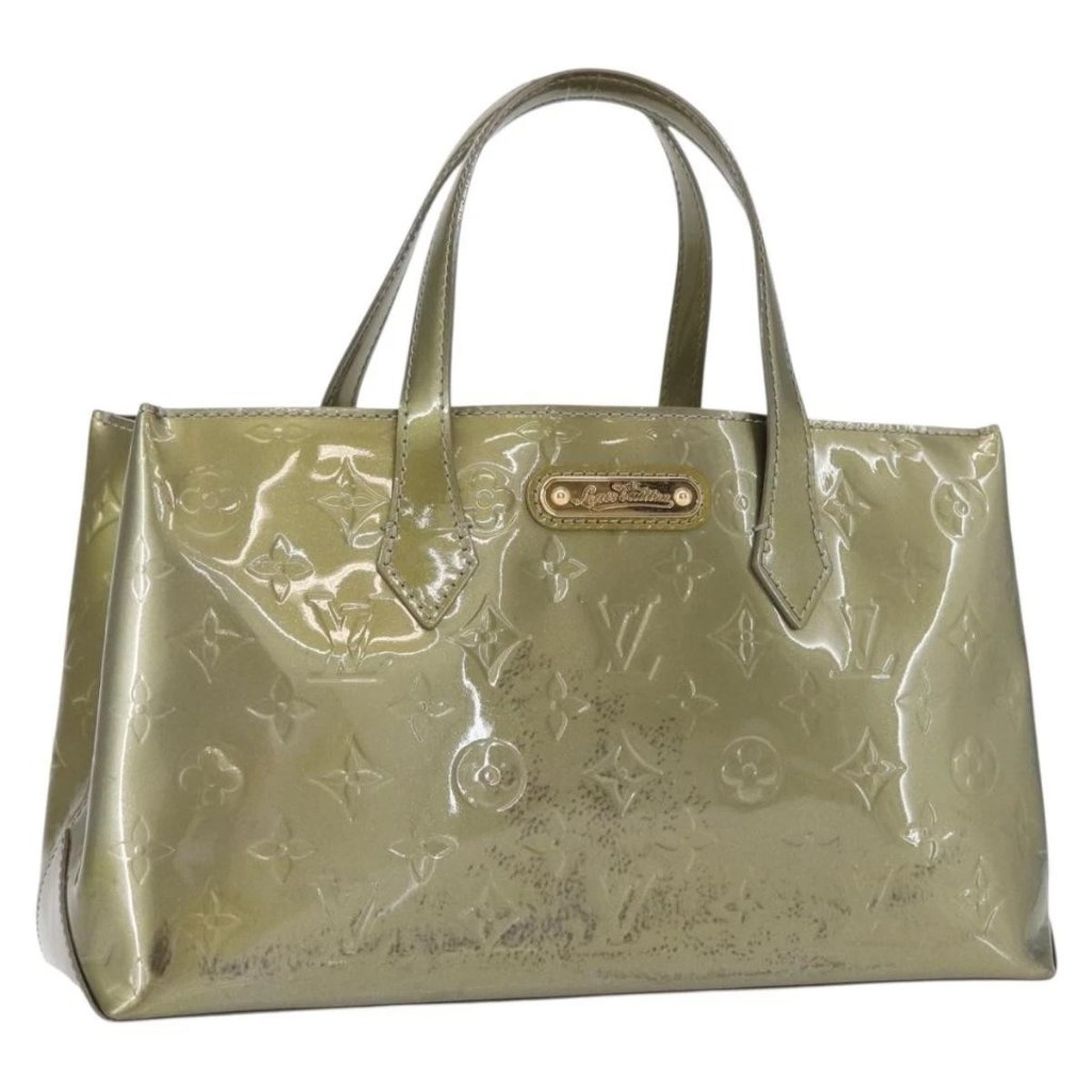 Louis Vuitton Monogram Vernis Wilshire Pm Bag Gris Art Deco M91627 Auth 156778